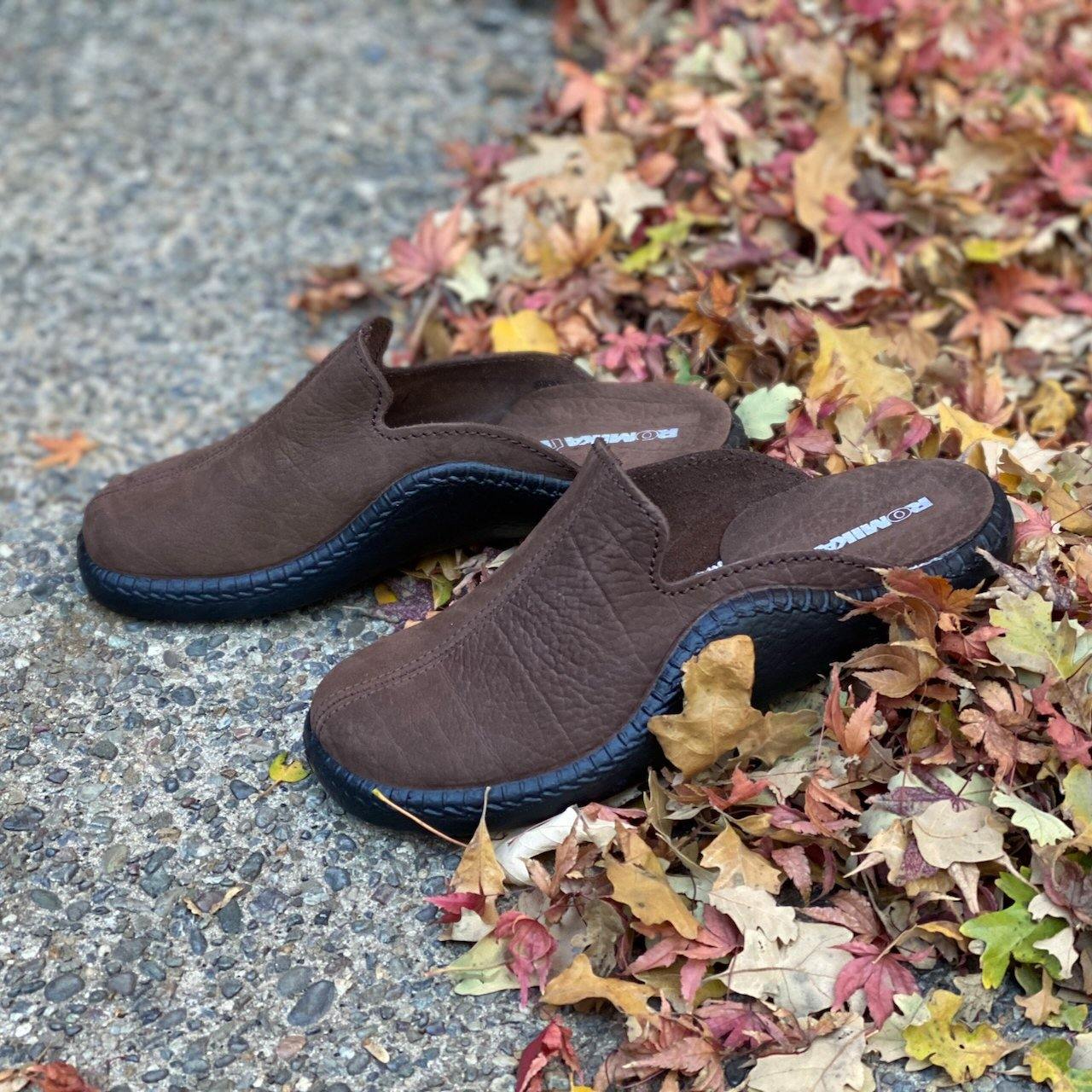 ROMIKA Women's Mokasso 102 Slip-On Slipper – Soft Nubuck Leather, Arch Support, Lightweight & Comfortable Indoor/Outdoor